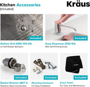 Kitchen & Bar Sinks, Kitchen & Bath Fixtures, Kitchen Fixtures, Kitchen Sinks, Single Bowl, Tools & Home Improvement30-Inch 16 Gauge Standart PRO Kitchen Sink Combo Set with Bolden 18-Inch Kitchen Faucet and Soap Dispenser, Chrome KHU100-30-1610-53CH - Premium  from Nobles Store - Just $621.01! Shop now at Nobles Store