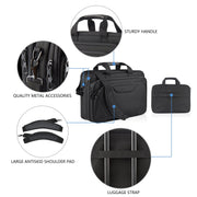 Large 17.3" Laptop Messenger Carrying Bag, Black