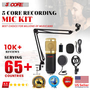 Electronics & Gadgets, Electronics Accessories & Supplies5Core Recording Microphone Podcast Bundle Professional Condenser Cardioid Mic Kit W Boom Arm - Premium  from Nobles Store - Just $40.50! Shop now at Nobles Store