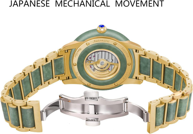 Clothing, Men, Shoes & Jewelry, Watches, Wrist WatchesAutomatic Mechanical Watches for Men Luxury Dress Watch Waterproof with Sapphire Glass Mirror (Model: AD6001G) - Premium  from Nobles Store - Just $800.94! Shop now at Nobles Store