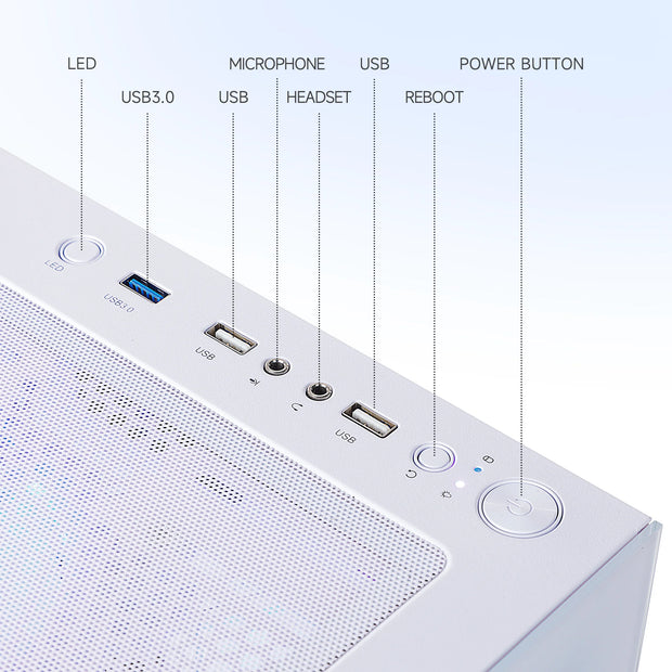 Gaming PC AMD Ryzen 7 5700X NVIDIA RTX 5060 32GB RAM 1TB SSD Wifi Gaming Desktop