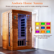 Infrared Saunas, Patio & Garden, SaunasAndora 2 Person 6 Heating Panel Infrared Indoor Wood Dry Sauna - Premium  from Nobles Store - Just $2840.03! Shop now at Nobles Store