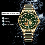 Clothing, Men, Shoes & Jewelry, Watches, Wrist WatchesMen'S Automatic Mechanical Wrist Watches, Luxury Skeleton Watches for Men with Black Green Jade & Steel Strap - Premium  from Nobles Store - Just $669! Shop now at Nobles Store