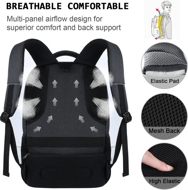 Backpacks, Bags, Cases & Sleeves, Computers & Accessories, Electronics, Laptop AccessoriesLaptop Backpack,Business Travel anti Theft Slim Durable Laptops Backpack with USB Charging Port,Water Resistant College Computer Bag for Women & Men Fits 15.6 Inch Laptop and Notebook - Black - Premium  from Nobles Store - Just $53.32! Shop now at Nobles Store