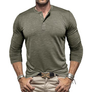 Men's Long-sleeved Henry Collar Shirt - Premium 0 from USAdrop - Just $38.84! Shop now at Nobles Store