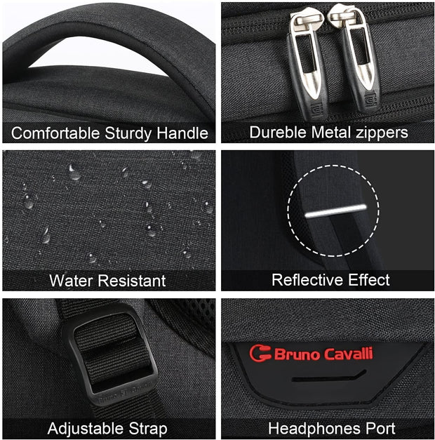 Backpacks, Bags, Cases & Sleeves, Computers & Accessories, Electronics, Laptop AccessoriesLaptop Backpack,Business Travel anti Theft Slim Durable Laptops Backpack with USB Charging Port,Water Resistant College Computer Bag for Women & Men Fits 15.6 Inch Laptop and Notebook - Black - Premium  from Nobles Store - Just $53.32! Shop now at Nobles Store