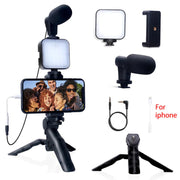 HomeSmartphone Vlogging Kit for Iphone Android with Tripod Mini Microphone Starter Vlog Kit for Tiktok Live Stream Video Youtube - Premium  from Nobles Store - Just $45.29! Shop now at Nobles Store