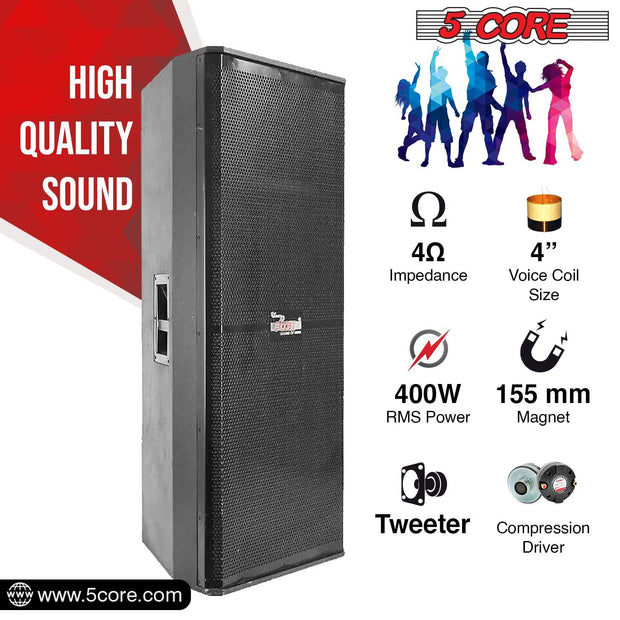 Electronics & Gadgets, Electronics Accessories & Supplies5Core Portable Cabinet PA DJ Speaker System 15 Inch 4000W Passive 3 Way Loudspeaker - Premium  from Nobles Store - Just $1824.01! Shop now at Nobles Store