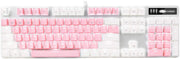 Accessories, Gaming Keyboards, PC, Video GamesMechanical Gaming Keyboard, New Upgraded Blue Switch 104 Keys White Backlit Keyboards, USB Wired Mechanical Computer Keyboard for Laptop, Desktop, PC Gamers(White & Pink) - Premium  from Nobles Store - Just $55.66! Shop now at Nobles Store