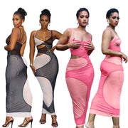 Lady Dresses, Tops & Sets, Women's ClothingFashion Hollowed-Out Split-Layer Sling Mesh Dress - Premium  from Nobles Store - Just $33.49! Shop now at Nobles Store