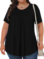 Clothing, Plus Size Tops, Womens PlusWomens plus Size Tops Tunic Short Sleeve Shirts Floral Blouses Loose Summer Tops - Premium  from Nobles Store - Just $24.53! Shop now at Nobles Store