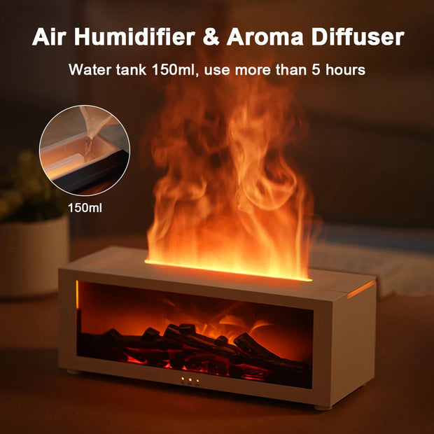 Home Appliances, Household Appliances, Small Air Conditioning AppliancesAroma Humidifier Flame Essential Oil Diffuser Air Humidifier Aromatherapy Fragrance Diffuser with RGB Light and Remote Control - Premium  from Nobles Store - Just $51.72! Shop now at Nobles Store
