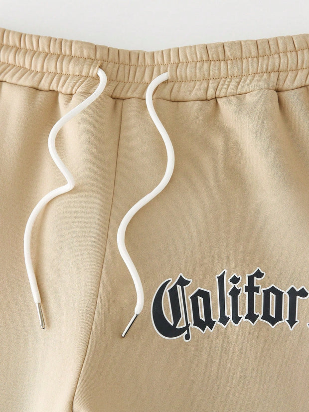 Men Apparel, Men Bottoms, Men Clothing, Men SweatpantsManfinity Men Letter Graphic Drawstring Waist Sweatpants - Premium  from Nobles Store - Just $41.90! Shop now at Nobles Store