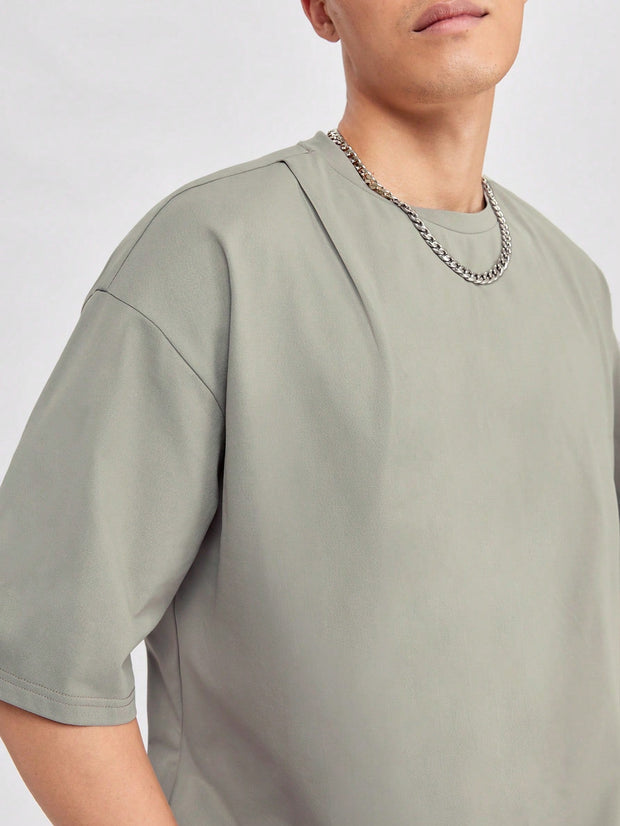 Men Apparel, Men Clothing, Men T-Shirts, Men TopsManfinity Hypemode Loose Fit Solid Color Drop Shoulder T-Shirt for Men - Premium  from Nobles Store - Just $22.52! Shop now at Nobles Store