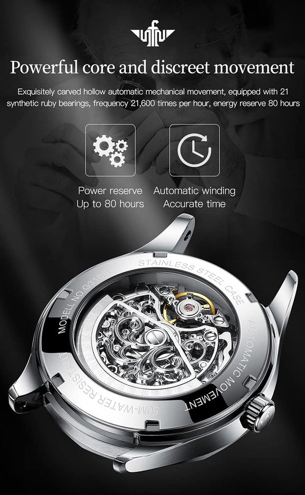 Clothing, Men, Shoes & Jewelry, Watches, Wrist WatchesOUPINKE Men'S Skeleton Mechanical Watches Luxury Dress Automatic Self Winding Sapphire Crystal Waterproof Tungsten Steel Band Wrist Watches - Premium  from Nobles Store - Just $453.54! Shop now at Nobles Store