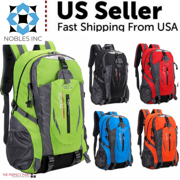 Accessories, Clothing, Men, Shoes & Jewelry40L Men Women Travel Backpack Rucksack Camping Laptop Hiking School Book Bag USA - Premium  from Nobles Store - Just $36.03! Shop now at Nobles Store