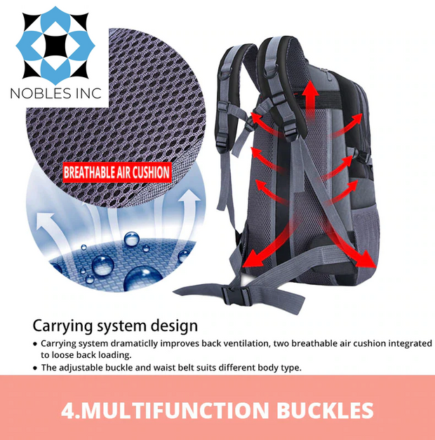 Accessories, Clothing, Men, Shoes & Jewelry40L Men Women Travel Backpack Rucksack Camping Laptop Hiking School Book Bag USA - Premium  from Nobles Store - Just $36.03! Shop now at Nobles Store