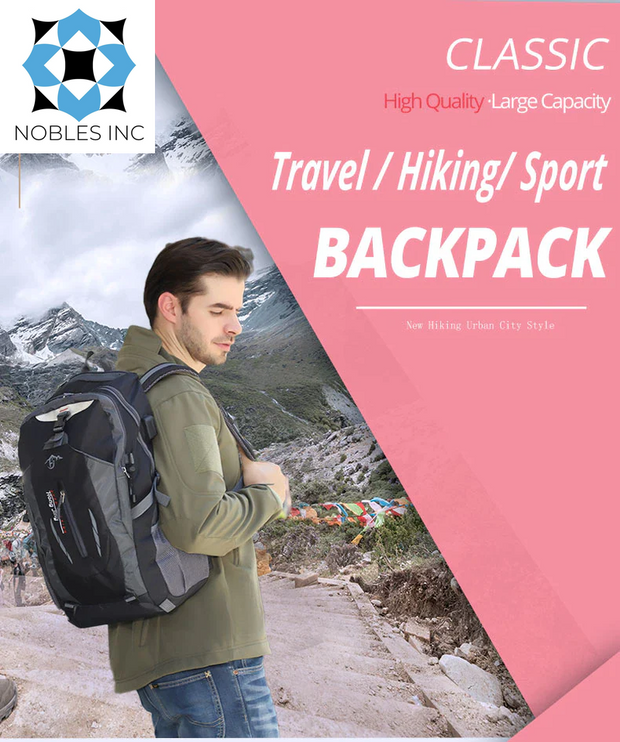 Accessories, Clothing, Men, Shoes & Jewelry40L Men Women Travel Backpack Rucksack Camping Laptop Hiking School Book Bag USA - Premium  from Nobles Store - Just $36.03! Shop now at Nobles Store