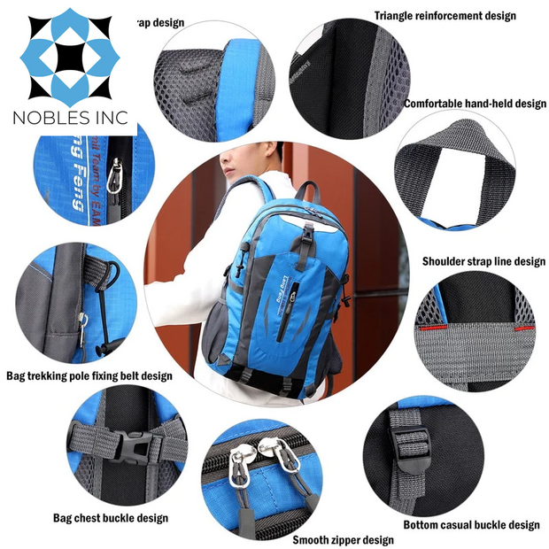 Accessories, Clothing, Men, Shoes & Jewelry40L Men Women Travel Backpack Rucksack Camping Laptop Hiking School Book Bag USA - Premium  from Nobles Store - Just $36.03! Shop now at Nobles Store
