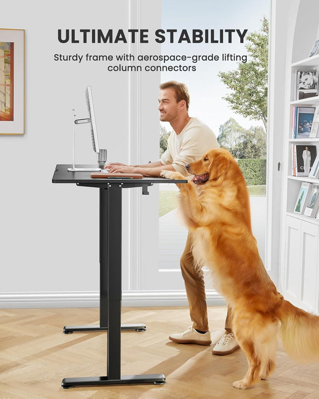 Furniture, Home & Kitchen, Home Office Desks, Home Office FurnitureHeight Adjustable Electric Standing Desk, 48 X 24 Inches Sit Stand up Desk, Memory Computer Home Office Desk (Black) - Premium  from Nobles Store - Just $202.76! Shop now at Nobles Store