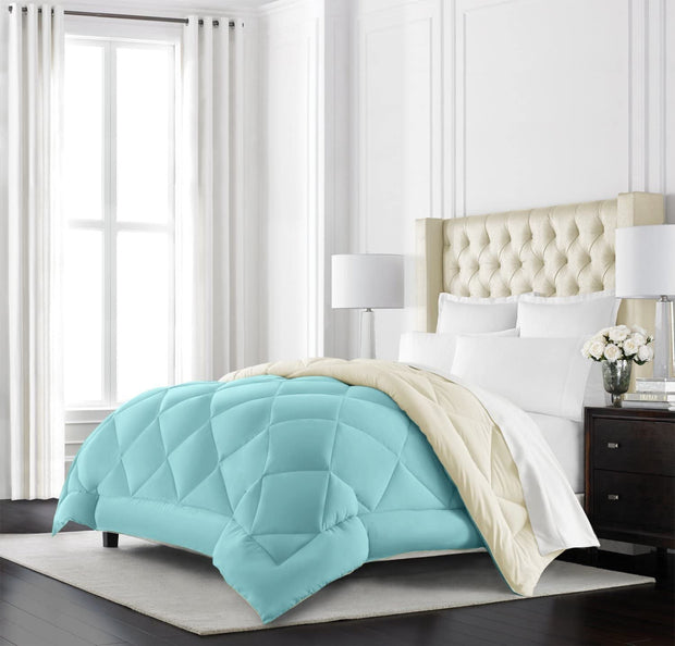 Bedding, Duvets & Down Comforters, Home & KitchenBeckham Hotel Collection Goose down Alternative Reversible Comforter - All Season - Premium Quality Luxury Comforter - Full/Queen - Aqua/Ivory - Premium  from Nobles Store - Just $75.21! Shop now at Nobles Store