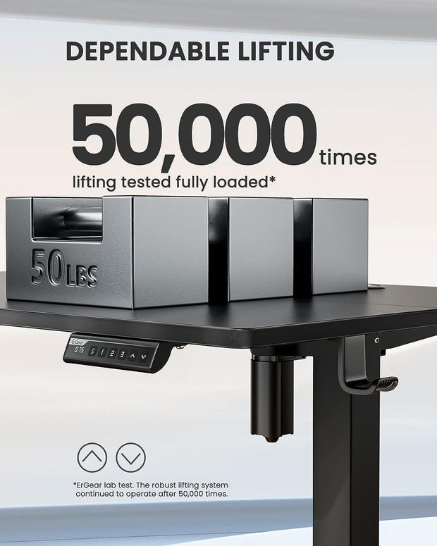 Furniture, Home & Kitchen, Home Office Desks, Home Office FurnitureHeight Adjustable Electric Standing Desk, 48 X 24 Inches Sit Stand up Desk, Memory Computer Home Office Desk (Black) - Premium  from Nobles Store - Just $202.76! Shop now at Nobles Store