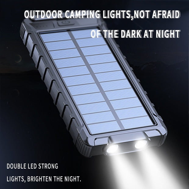 Solar Fast Charging Power Bank Portable 20000mAh Charger Waterproof - Premium  from Nobles Store - Just $65.25! Shop now at Nobles Store