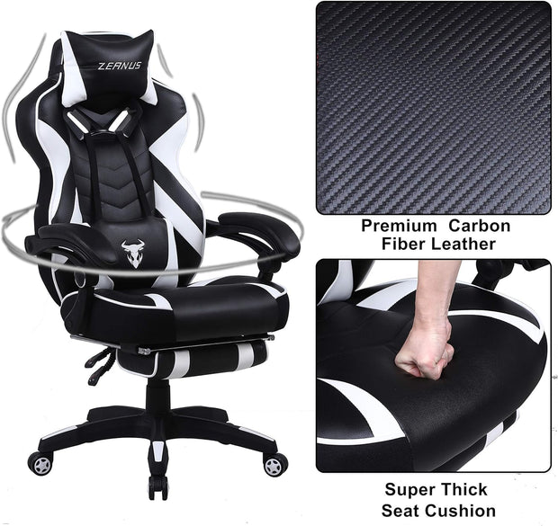 Furniture, Game & Recreation Room Furniture, Gaming Chairs, Home & Kitchen, Video Game ChairsErgonomic Gaming Chair with Footrest Recliner Computer Chair with Massage High Back - Premium  from Nobles Store - Just $299.21! Shop now at Nobles Store