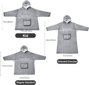 Bedding, Blankets & Throws, Home & Kitchen, Kids' Bedding, Wearable BlanketsWearable Blanket Hoodie for Kids, Hoodie Blanket with Pockets and Sleeves Sweatshirt for Teens as a Gift - Grey Kids - Premium  from Nobles Store - Just $213.76! Shop now at Nobles Store