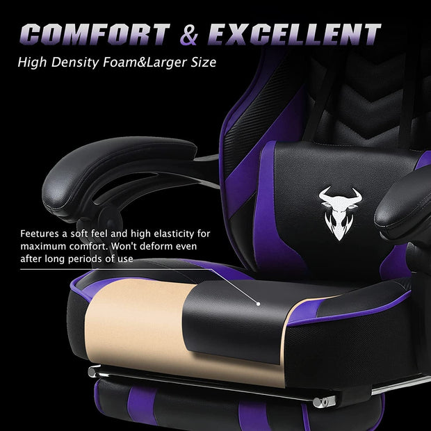 Furniture, Game & Recreation Room Furniture, Gaming Chairs, Home & Kitchen, Video Game ChairsPurple Gaming Chair Reclining Chair - Premium  from Nobles Store - Just $314.76! Shop now at Nobles Store