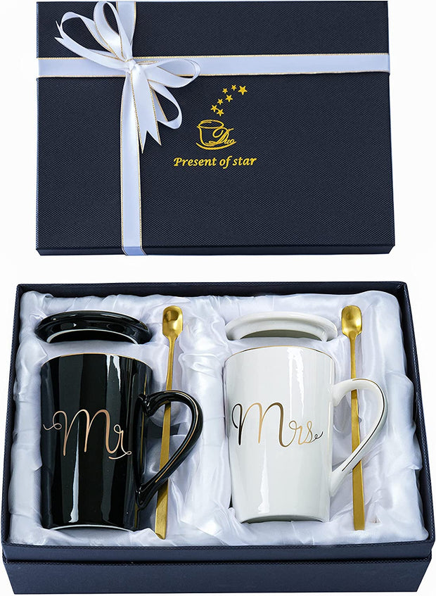 & Saucers, Cups, Dining & Entertaining, Glassware & Drinkware, Home & Kitchen, Kitchen & Dining, Mug Sets, MugsMr and Mrs Coffee Mugs Set - Premium  from Nobles Store - Just $50.21! Shop now at Nobles Store
