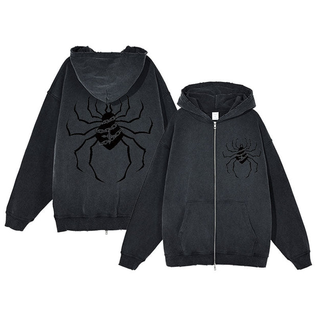 HoodiesPrint Zipper Hoodies - Premium  from Nobles Store - Just $63.15! Shop now at Nobles Store