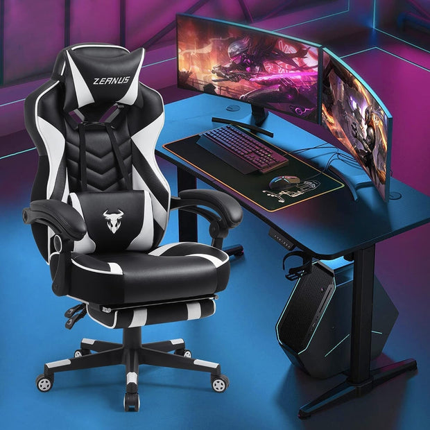 Furniture, Game & Recreation Room Furniture, Gaming Chairs, Home & Kitchen, Video Game ChairsErgonomic Gaming Chair with Footrest Recliner Computer Chair with Massage High Back - Premium  from Nobles Store - Just $299.21! Shop now at Nobles Store