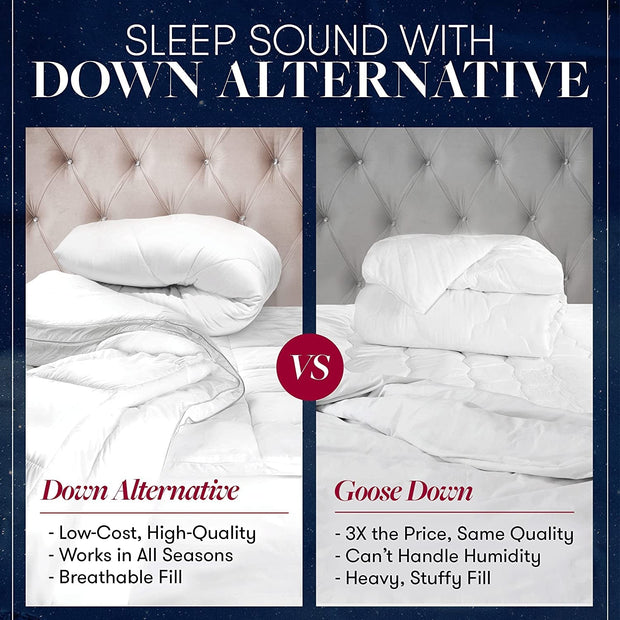 Bedding, Duvets & Down Comforters, Home & KitchenBeckham Hotel Collection Goose down Alternative Reversible Comforter - All Season - Premium Quality Luxury Comforter - Full/Queen - Aqua/Ivory - Premium  from Nobles Store - Just $75.21! Shop now at Nobles Store