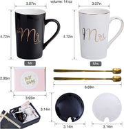 & Saucers, Cups, Dining & Entertaining, Glassware & Drinkware, Home & Kitchen, Kitchen & Dining, Mug Sets, MugsMr and Mrs Coffee Mugs Set - Premium  from Nobles Store - Just $50.21! Shop now at Nobles Store