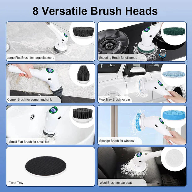 Brush, Cleaning, Household8 in 1 Cleaning Brush - Premium  from Nobles Store - Just $37.86! Shop now at Nobles Store