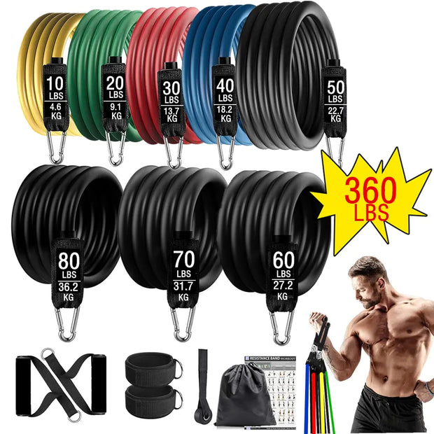 accessory, exercise, fitness, gym, indoor, outdoorFitness Exercises Resistance Bands Set - Premium  from Nobles Store - Just $59.97! Shop now at Nobles Store