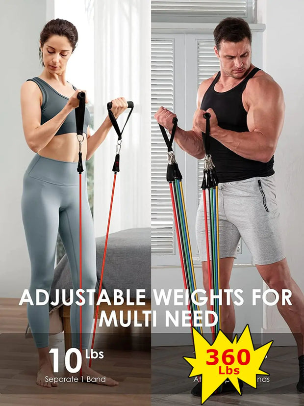 accessory, exercise, fitness, gym, indoor, outdoorFitness Exercises Resistance Bands Set - Premium  from Nobles Store - Just $59.97! Shop now at Nobles Store