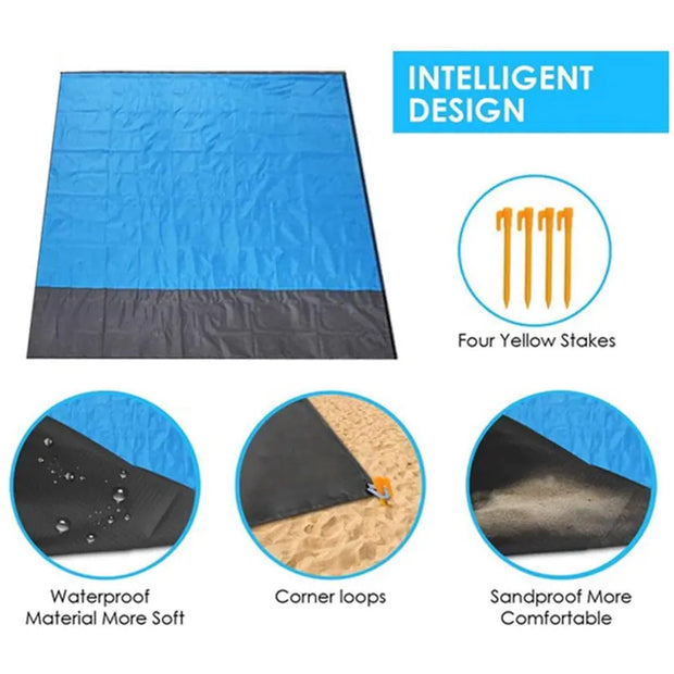 beach, beach balnket, blanket mat, waterproof beach blanketWaterproof Pocket Beach Blanket Mat - Premium  from Nobles Store - Just $30.46! Shop now at Nobles Store