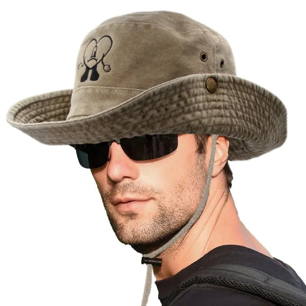 cap, fishing, hat, hiking, outdoorFoldable Cotton Embroidered Bucket Hat - Premium  from Nobles Store - Just $34.60! Shop now at Nobles Store