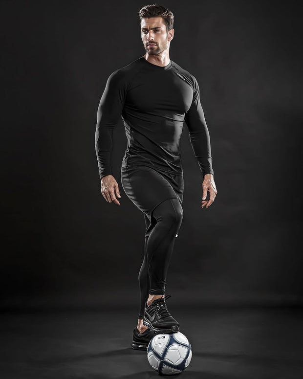 Active, Base Layers & Compression, Clothing, Men, Shirts, Shoes & Jewelry4, 3, 2 or 1 Pack Men's Compression Shirts Top Long Sleeve Sports Baselayer - Premium  from Nobles Store - Just $53.16! Shop now at Nobles Store