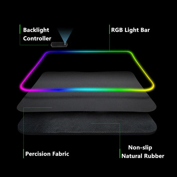 Gaming, Mouse PadNon-slip RGB Gaming Pad - Premium  from Nobles Store - Just $45.05! Shop now at Nobles Store
