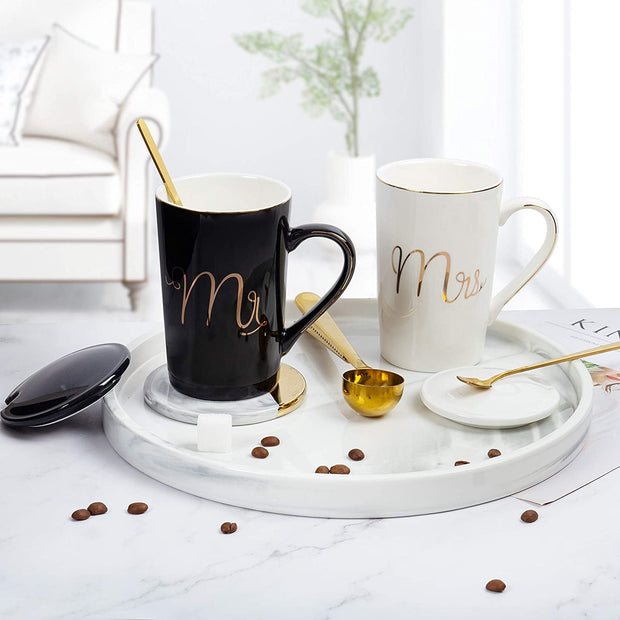 & Saucers, Cups, Dining & Entertaining, Glassware & Drinkware, Home & Kitchen, Kitchen & Dining, Mug Sets, MugsMr and Mrs Coffee Mugs Set - Premium  from Nobles Store - Just $50.21! Shop now at Nobles Store