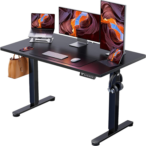 Furniture, Home & Kitchen, Home Office Desks, Home Office FurnitureHeight Adjustable Electric Standing Desk, 48 X 24 Inches Sit Stand up Desk, Memory Computer Home Office Desk (Black) - Premium  from Nobles Store - Just $202.76! Shop now at Nobles Store