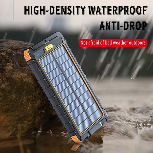 Solar Fast Charging Power Bank Portable 20000mAh Charger Waterproof - Premium  from Nobles Store - Just $65.25! Shop now at Nobles Store