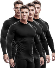 Active, Base Layers & Compression, Clothing, Men, Shirts, Shoes & Jewelry4, 3, 2 or 1 Pack Men's Compression Shirts Top Long Sleeve Sports Baselayer - Premium  from Nobles Store - Just $53.16! Shop now at Nobles Store
